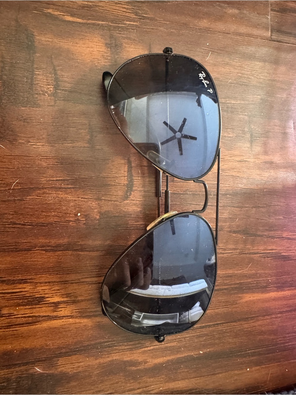 Ray-Ban Aviator Sunglasses - Black Frame with Dark Lenses
